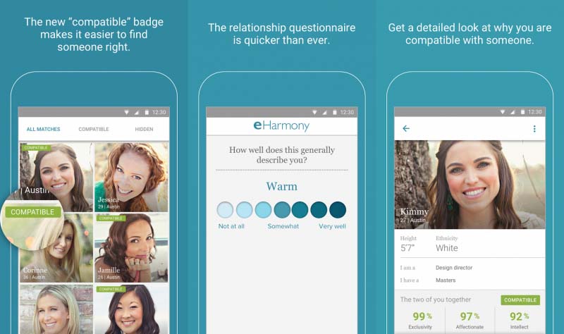 eHarmony Android Dating App 2022