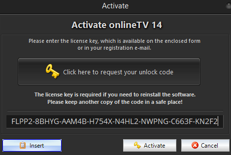 OnlineTV 14 Plus Free License Code