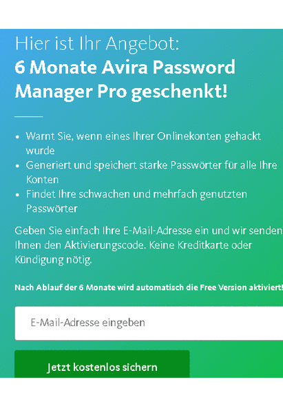 Avira Password Manager Pro License Key Free for 6 Months