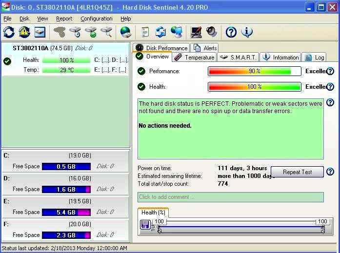 hard disk sentinel professional download size