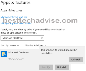 Remove OneDrive From Windows 10 PC
