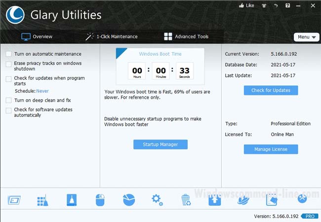 Glary Utilities Pro 5 License Free for 1 Year
