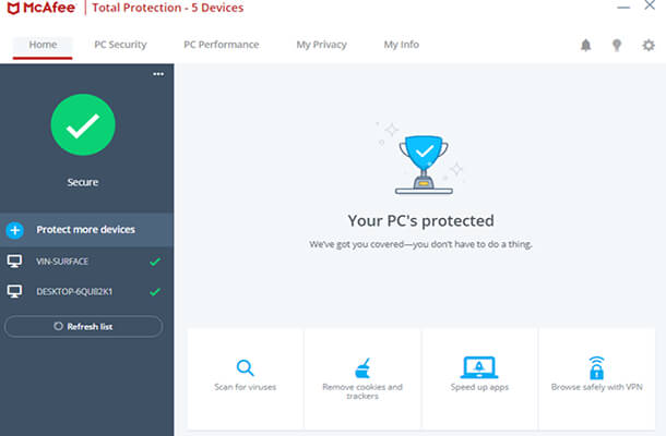 McAfee LiveSafe & Total Protection